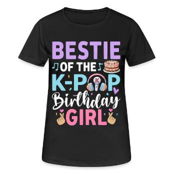 Meilleure amie de la fille d’anniversaire de la K-Pop - T-shirt respirant Femme - noir - Devant - AI Model Female 172 light (172cm)
