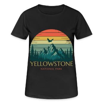 Yellowstone National Park - Women's Breathable T-Shirt - black - Front - AI Model Female 172 light (172cm)