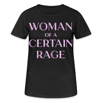 Femme d’une certaine rage Chemise pour femmes fortes - T-shirt respirant Femme - noir - Devant - AI Model Female 172 light (172cm)