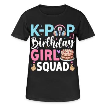 K-Pop Birthday Girl Squad - Women's Breathable T-Shirt - black - Front - AI Model Female 172 light (172cm)