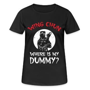 Wing Chun Lehrerausbildung Kampfsport - Frauen T-Shirt atmungsaktiv - Schwarz - Vorne - AI Model Female 172 light (172cm)