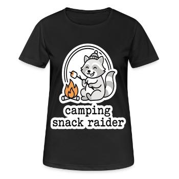 Motif de Snack Raider de camping - T-shirt respirant Femme - noir - Devant - AI Model Female 172 light (172cm)
