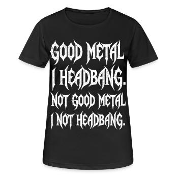 Headbanging Saying Funny Metal Shirt - Women's Breathable T-Shirt - black - Front - AI Model Female 172 light (172cm)