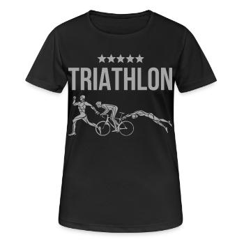 Triathlon - T-shirt respirant Femme - noir - Devant - AI Model Female 172 light (172cm)