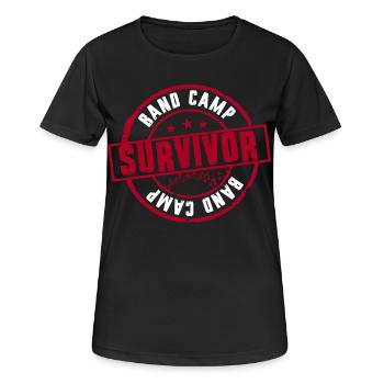 Survivant du camp de fanfare de la fanfare - T-shirt respirant Femme - noir - Devant - AI Model Female 172 light (172cm)