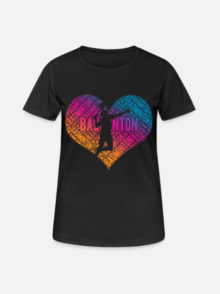Badminton - Frauen T-Shirt atmungsaktiv - Schwarz