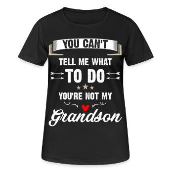 Pas ton petit-fils Tee - T-shirt respirant Femme - noir - Devant - AI Model Female 172 light (172cm)