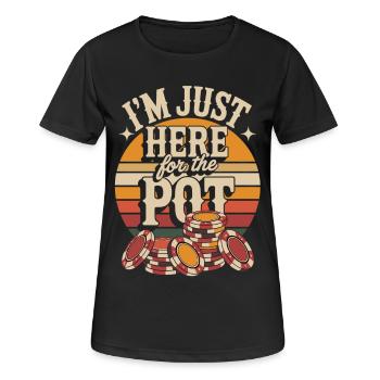 Chemise de joueur de poker – Jetons de poker de casino - T-shirt respirant Femme - noir - Devant - AI Model Female 172 light (172cm)
