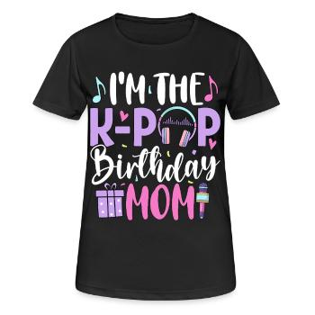 Je suis la maman d’anniversaire de K Pop - T-shirt respirant Femme - noir - Devant - AI Model Female 172 light (172cm)