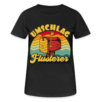 Briefträger UMSCHLAG FLÜTERER LUSTIG - Frauen T-Shirt atmungsaktiv - Schwarz - Vorne - AI Model Female 172 light (172cm)