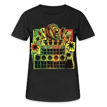 Jungle Dancehall Soundsystem - Frauen T-Shirt atmungsaktiv - Schwarz - Vorne - AI Model Female 172 light (172cm)