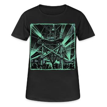 Electro Rave Party Festival - Frauen T-Shirt atmungsaktiv - Schwarz - Vorne - AI Model Female 172 light (172cm)