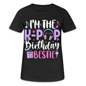 Je suis la Bête d’anniversaire de K Pop - T-shirt respirant Femme - noir - Devant - AI Model Female 172 light (172cm)