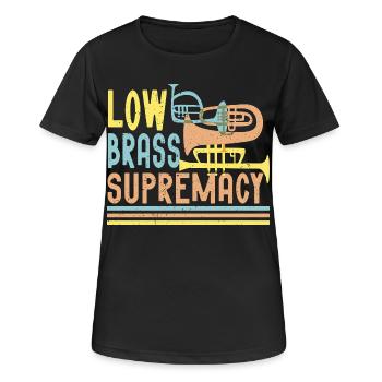 Fanfare de marche Fanfare de cuivres Supremacie des cuivres bas - T-shirt respirant Femme - noir - Devant - AI Model Female 172 light (172cm)