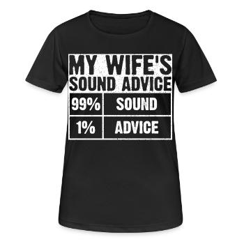 Le t-shirt graphique Sound Advice de ma femme - T-shirt respirant Femme - noir - Devant - AI Model Female 172 light (172cm)
