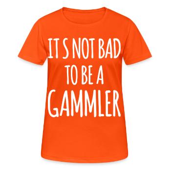 Gammler Chiller Funny Saying - Women's Breathable T-Shirt - neon orange - Front - AI Model Female 172 dark (172cm)