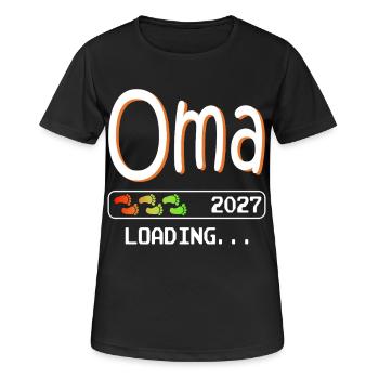 Future grand-mère en 2027 qui charge sa future grand-mère - T-shirt respirant Femme - noir - Devant - AI Model Female 172 light (172cm)