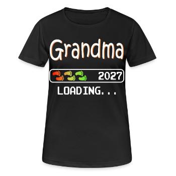 Future grand-mère en 2027 qui charge sa future grand-mère - T-shirt respirant Femme - noir - Devant - AI Model Female 172 light (172cm)