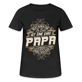 Restorer Papa - Women's Breathable T-Shirt - black - Front - AI Model Female 172 light (172cm)