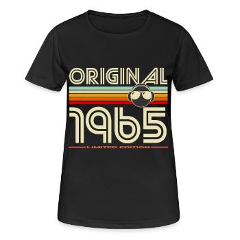 Original 1965 Retro Édition Limitée - T-shirt respirant Femme - noir - Devant - AI Model Female 172 light (172cm)