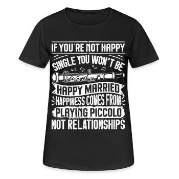  Piccolo Instrument Orchestra Marching Band - Women's Breathable T-Shirt - black - Front - AI Model Female 172 light (172cm)