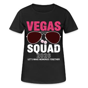 Vacances de fête de l’Équipe de Vegas 2026 - T-shirt respirant Femme - noir - Devant - AI Model Female 172 light (172cm)