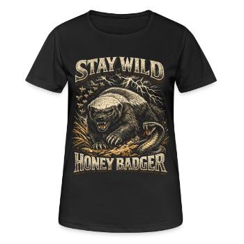 Honey Badger Honey Badger Animal - Women's Breathable T-Shirt - black - Front - AI Model Female 172 light (172cm)