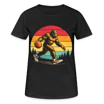 Bigfoot Sasquatch Big Foot Basketball - Frauen T-Shirt atmungsaktiv - Schwarz - Vorne - AI Model Female 172 light (172cm)