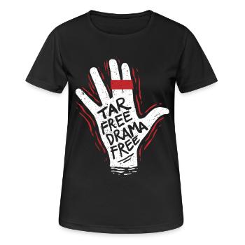 Nichtraucher Ex Raucher Tar Free Drama Free - Frauen T-Shirt atmungsaktiv - Schwarz - Vorne - AI Model Female 172 light (172cm)