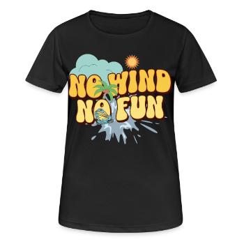 Pas de vent, pas de plaisir - T-shirt respirant Femme - noir - Devant - AI Model Female 172 light (172cm)