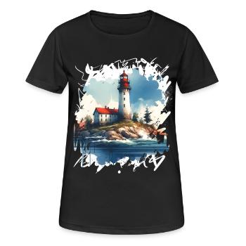 phare - T-shirt respirant Femme - noir - Devant - AI Model Female 172 light (172cm)