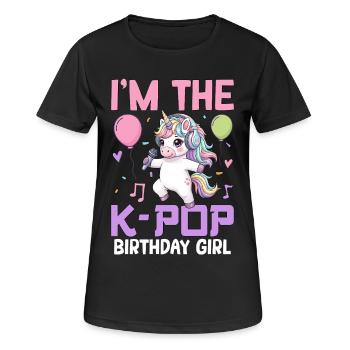 I'm The K Pop Birthday Girl - Women's Breathable T-Shirt - black - Front - AI Model Female 172 light (172cm)