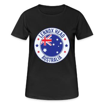 Insigne Lennox Head Australie - T-shirt respirant Femme - noir - Devant - AI Model Female 172 light (172cm)