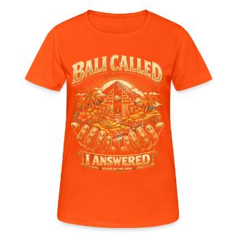 Bali Tour - Women's Breathable T-Shirt - neon orange - Front - AI Model Female 172 dark (172cm)