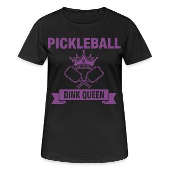 Pickleball Dink Queen Lustige Spielerin Love Pickleball - Frauen T-Shirt atmungsaktiv - Schwarz - Vorne - AI Model Female 172 light (172cm)
