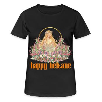 Happy Beltane Blessings May Day Celebrations Pagan - Women's Breathable T-Shirt - black - Front - AI Model Female 172 light (172cm)