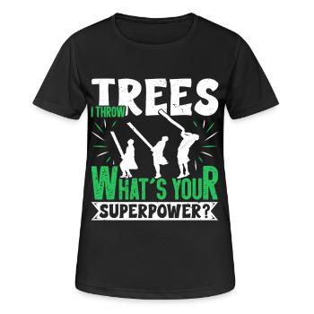 Caber wirft Scottish Highland Games Highlander Highlander - Frauen T-Shirt atmungsaktiv - Schwarz - Vorne - AI Model Female 172 light (172cm)
