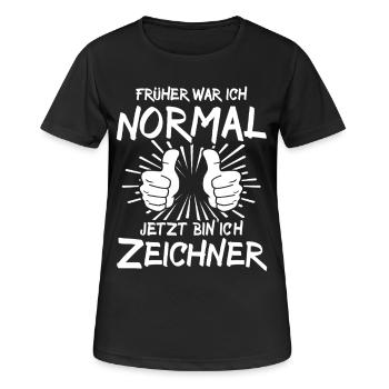 Zeichner - Frauen T-Shirt atmungsaktiv - Schwarz - Vorne - AI Model Female 172 light (172cm)