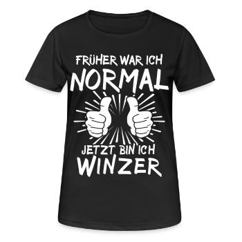 Winzer - Frauen T-Shirt atmungsaktiv - Schwarz - Vorne - AI Model Female 172 light (172cm)