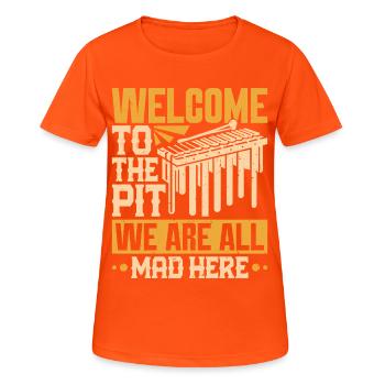 Marimba Orchester Schlagzeuggrube - Frauen T-Shirt atmungsaktiv - Neonorange - Vorne - AI Model Female 172 dark (172cm)