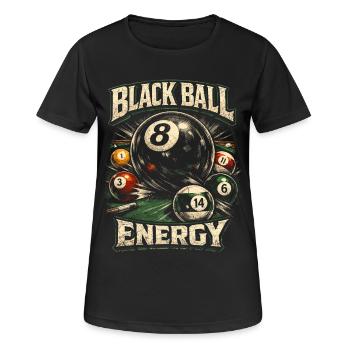 8-Ball Billard - Frauen T-Shirt atmungsaktiv - Schwarz - Vorne - AI Model Female 172 light (172cm)