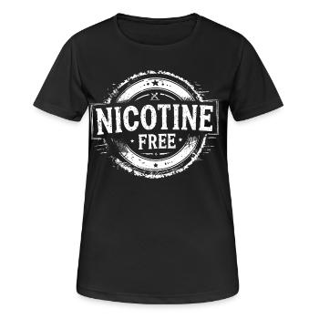 Non-fumeur, ex-fumeur, sans nicotine - T-shirt respirant Femme - noir - Devant - AI Model Female 172 light (172cm)