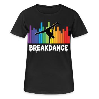 Breakdance Streetstyle Hip Hop DJ Dance - T-shirt respirant Femme - noir - Devant - AI Model Female 172 light (172cm)