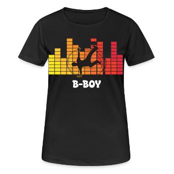 B-Boy Breakdance Streetstyle Hip Hop DJ Dance - T-shirt respirant Femme - noir - Devant - AI Model Female 172 light (172cm)