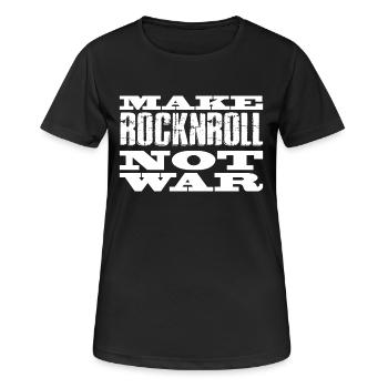 RocknRoll instead of war - Women's Breathable T-Shirt - black - Front - AI Model Female 172 light (172cm)