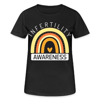 Mois de la sensibilisation à l’infertilité Mois de la FIV Orange - T-shirt respirant Femme - noir - Devant - AI Model Female 172 light (172cm)