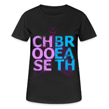 Nichtraucher Ex Raucher Choose Breath - Frauen T-Shirt atmungsaktiv - Schwarz - Vorne - AI Model Female 172 light (172cm)