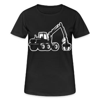 Harvester Silhouette - Women's Breathable T-Shirt - black - Front - AI Model Female 172 light (172cm)