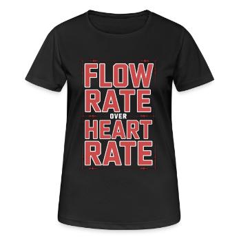 Débit d’ingénieur incendie sur le service d’incendie de Heart - T-shirt respirant Femme - noir - Devant - AI Model Female 172 light (172cm)