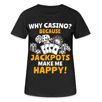 Casino Casino Game - Women's Breathable T-Shirt - black - Front - AI Model Female 172 light (172cm)
